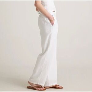 Quince White 100% European Linen Pleated Trousers 0 Coastal Minimalist